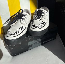 T.U.K. Shoes White Creeper Sneakers