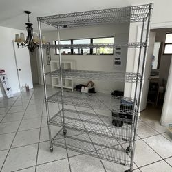Large Stainless Steel Roller Shelf (pickup Only)