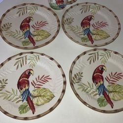 Pier 1 Parrot Plates (all 4 For $17)
