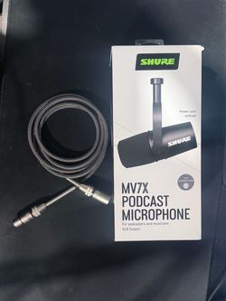Shure MV7X (open box only used once) with free XLR cable!!