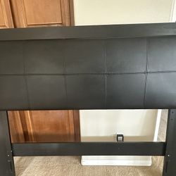 Faux Leather Queen Size Headboard 