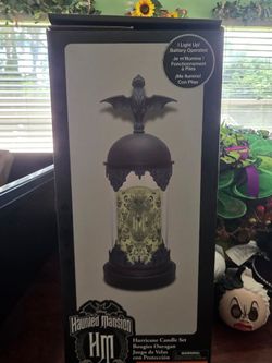 Disney Haunted Mansion Hurricane Candle Set