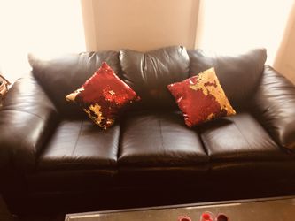 Sofa and love with blue lights from the bottom