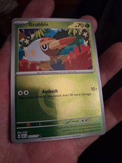 2026 Pokémon TCG Card - Grubbin 017/217 Reverse Holofoil Common Card. Near Mint