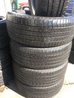18” 235/55R18 4 used tires Michelin