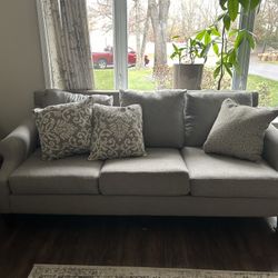 Raymour And Flanigan Gray Couch And Love Seat 