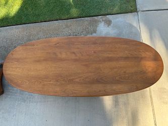 Wooden coffee table and two end tables