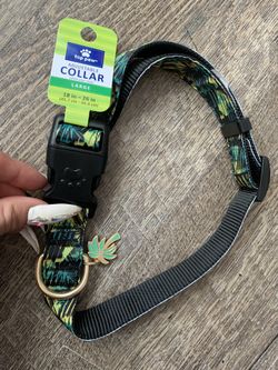 Hawaiian style/ dark plum reflective large breed collars