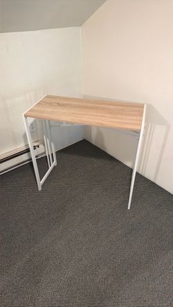Tall foldable white desk/side table