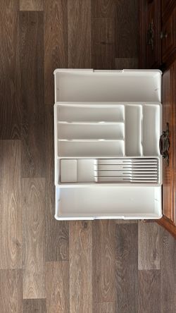 Silverware Drawer Organizer With Knife Block
