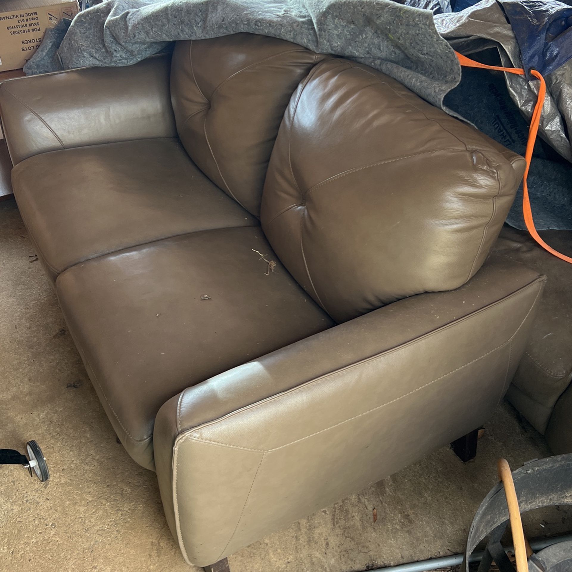 Brown Leather couches
