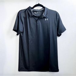 2 NEW Boys XL Under Armour Performance Golf Polo (Grey & Black)