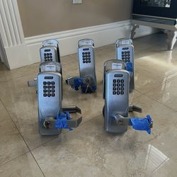 100% Working Heavy Duty Stainless Steel Lockset With Keypad (Set Of 5)