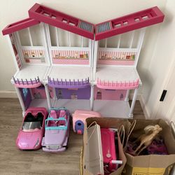 Barbie House And Accessories