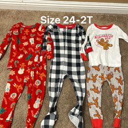 toddler holiday pjs size 24-2T