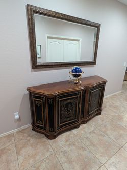 Credenza and mirror