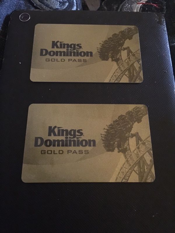 2 brand new gold kings dominion 2018 season passes good all spring summer fall