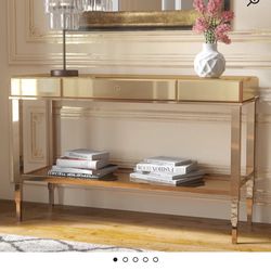 Gold Console Table Like New! 
