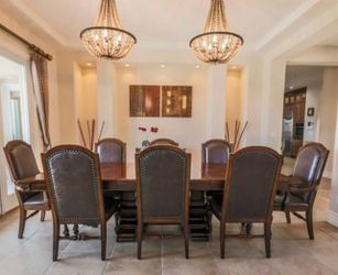 Elegant Dinning Table Set with 8 Chairs