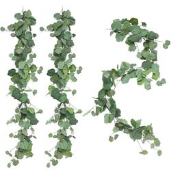3 Strands Odorless Begonia Artificial Vines, 6FT Silk Ivy Garland, Fake Greenery Hanging Plants, Decoration for Party, Wedding, Room, Office