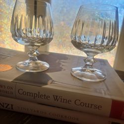Vintage Cut Crystal Brandy Glasses – Set of 2