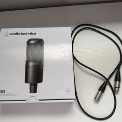 AUDIO TECHNICA AT2020 Condenser Microphone(Includes XLR Cable)