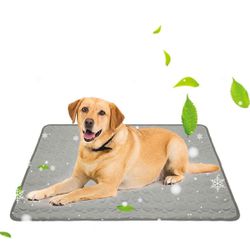 New! Cooling Mat for Dogs Cats, Ice Silk Pet Self Cooling Pad Blanket for Pet Beds/Kennels/Couch, 40”x28”