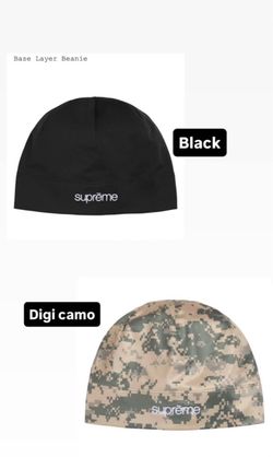 Supreme FW26’ week 6 Base Layer Beanie Black, Digi Camo, Pink, & Orange