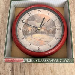 Thomas Kinkade Christmas Wall Clock