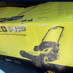 Ryobi ONE+ HP 18V Brushless 16 in. Cordless Battery Walk Behind Push Lawn Mower with (2) 4.0 Ah Batteries and (1) Charger 