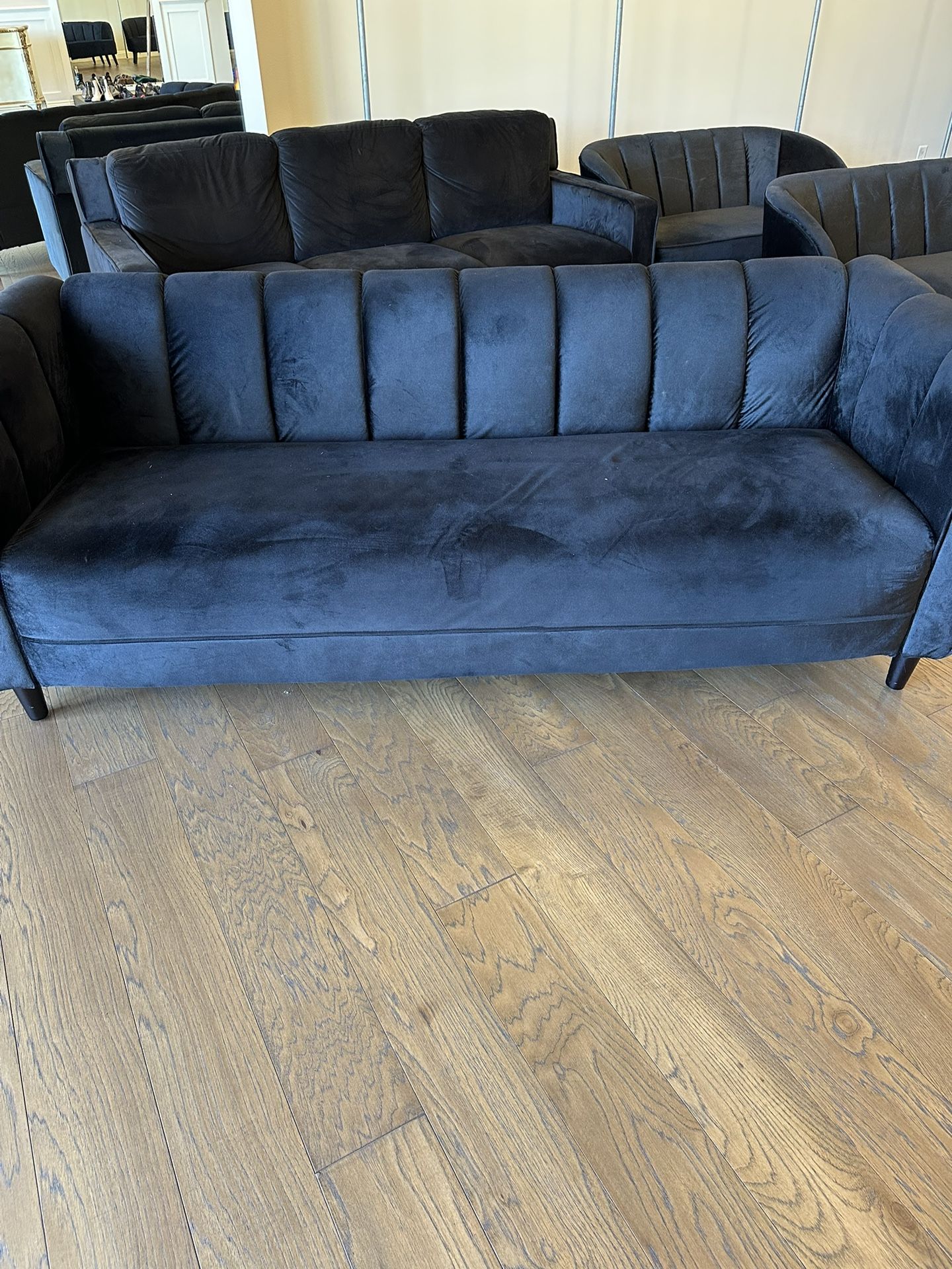 Black Velvet Couch