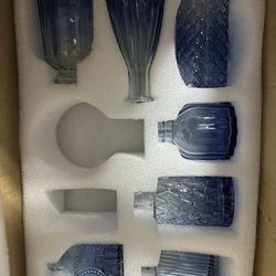 14 Nice Blue Glass Vases Flower Decor