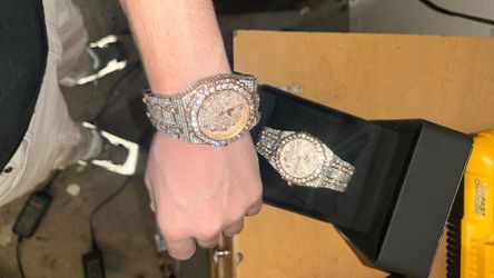 ICED OUT MOISSANITE AP WATCH