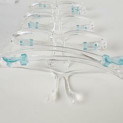 Pack of 5 Clear Face Shield Mask with Glasses for Protection Plastic Shield Eye Frame Adult
