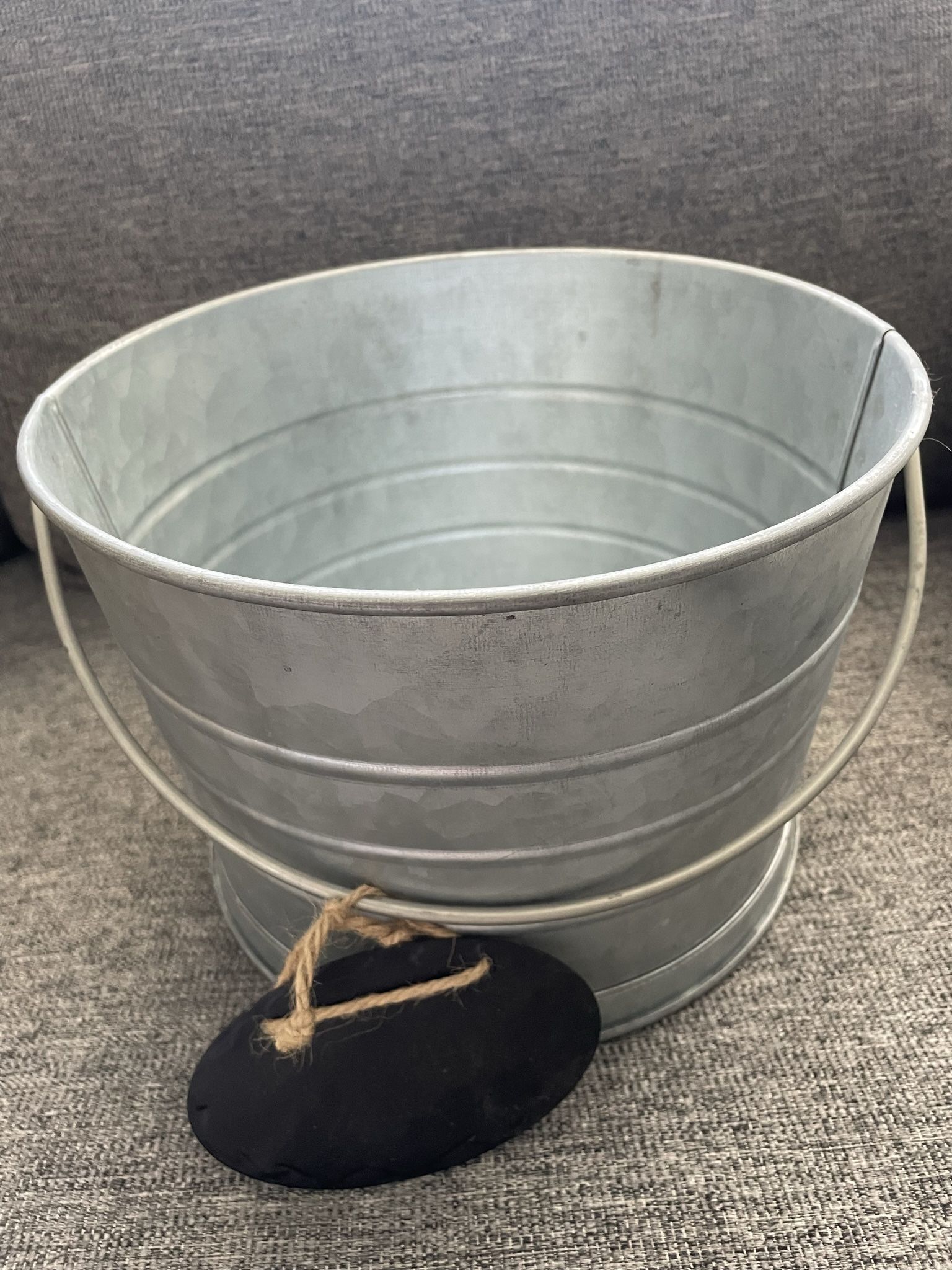 Galvanized Metal Tub Bucket Decor Storage