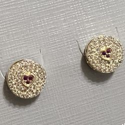 18K gold plated Earring with zircon stone
