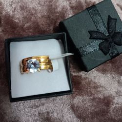 New set rings gold plated over stainless steel