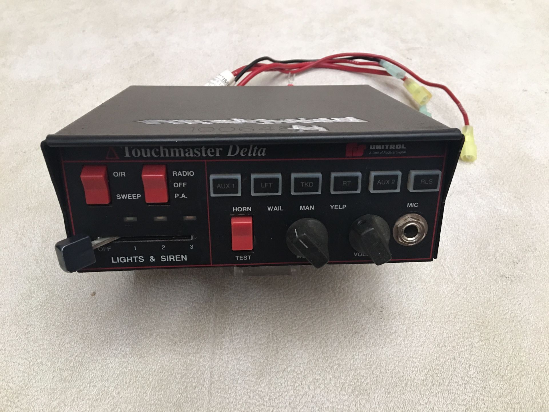 Federal Signal Unitrol Delta Touchmaster Siren Public address amplifier controller