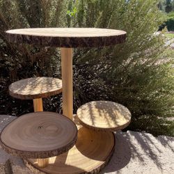 Wood Cake Or Goodie Stand