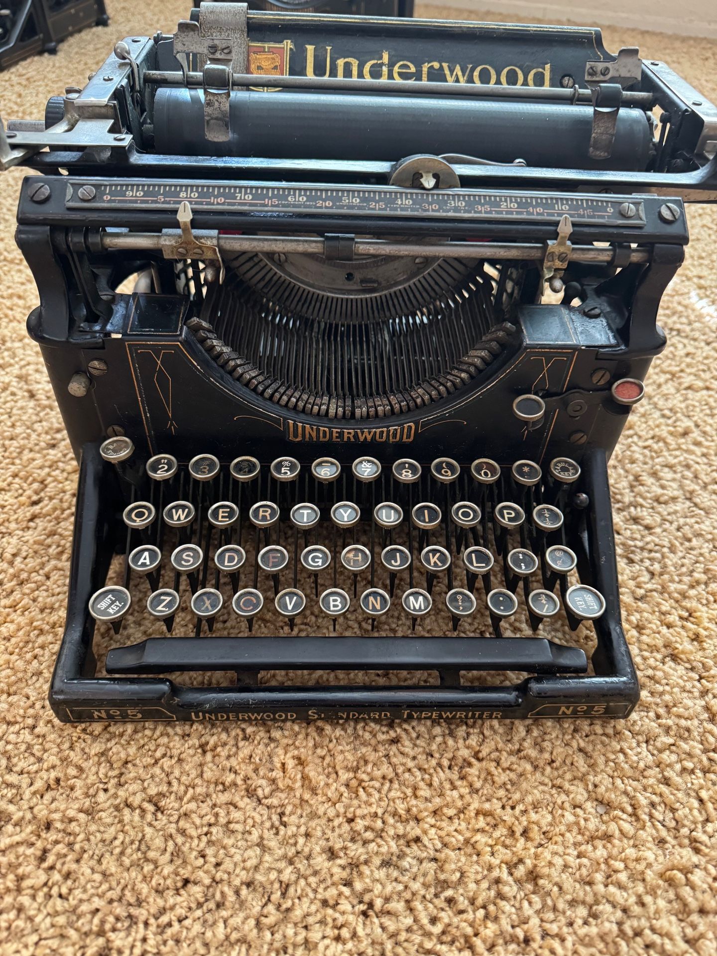 UNDERWOOD 5 1912 TYPEWRITER