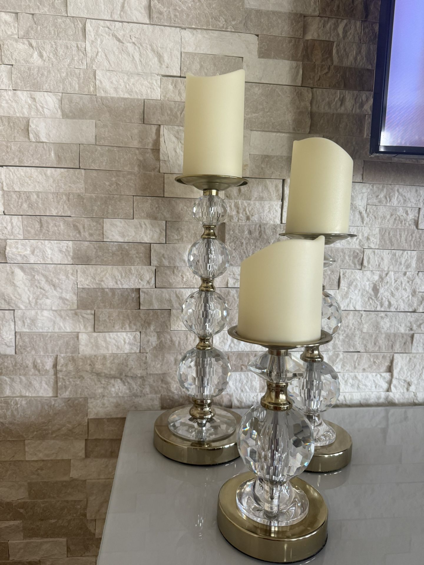 Crystal Candleholders Set 
