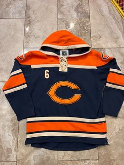 RARE NFL APPAREL CHICAGO BEARS 🐻 JAY CUTLER HOCKEY STYLE HOODIE THROWBACK MENS SIZE XL