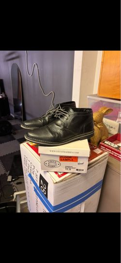 Steve Madden Harken Black Leather Shoes Size 11.5