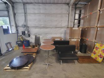 Restaurant assorted table tops and booth. (Horseshoe Crabs) (Renton)
