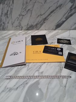 Moissanite 925 Sterling Silver Cuban Prong Link Bracelet 10mm, 8 Inch