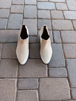 Tan Cow Hair Shoes. Size: 9E men's is 11E women's. New.
