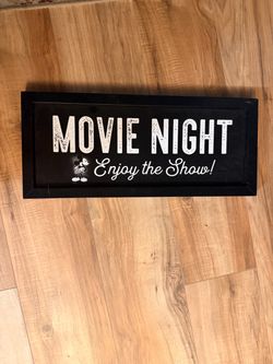 Disney Mickey Mouse Movie Night Wall Sign