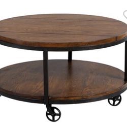 Round Brown Coffee Table