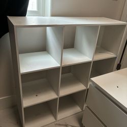 White shelves 