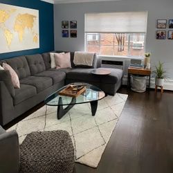 charcoal Sectional / couch /Living room set (Maier)